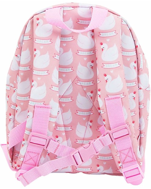 A Little Lovely Company Zainetto Piccolo, Cigni, 30 x 20 x 10 cm - Rosa Zaini Scuola