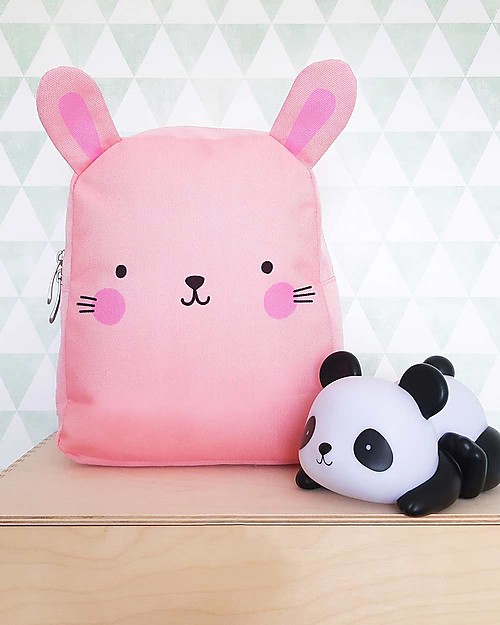 A Little Lovely Company Zainetto Piccolo, Coniglietto, 21 x 26 x 10 cm -  Rosa Zaini Asilo