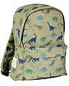 A Little Lovely Company Zainetto Piccolo Dinosauri - 22x30x10 cm - Verde Zaini Asilo