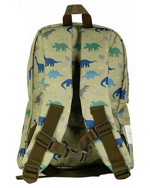 A Little Lovely Company Zainetto Piccolo Dinosauri - 22x30x10 cm - Verde Zaini Asilo