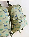A Little Lovely Company Zainetto Piccolo Dinosauri - 22x30x10 cm - Verde Zaini Asilo