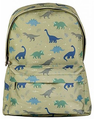A Little Lovely Company Zainetto Piccolo Dinosauri - 22x30x10 cm - Verde Zaini Scuola