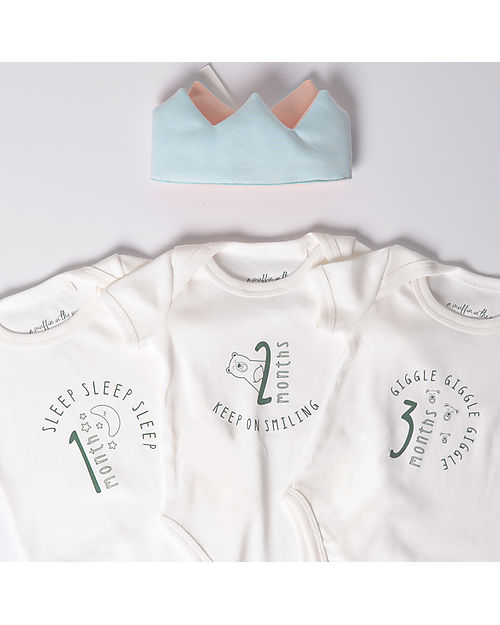 A Muffin in the Oven Body Maniche Corte Milestone - Sleep - 100% Cotone Pima Body Manica Corta