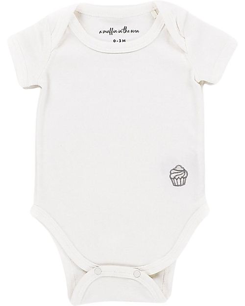 A Muffin in the Oven Body Maniche Corte Muffin - Bianco - 100% Cotone Pima Body Manica Corta