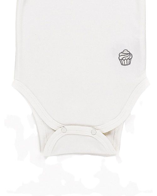 A Muffin in the Oven Body Maniche Corte Muffin - Bianco - 100% Cotone Pima Body Manica Corta