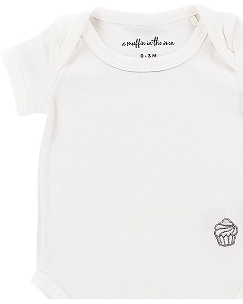 A Muffin in the Oven Body Maniche Corte Muffin - Bianco - 100% Cotone Pima Body Manica Corta