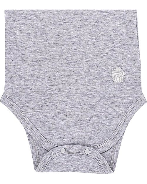 A Muffin in the Oven Body Maniche Corte Muffin - Grigio - 100% Cotone Pima Body Manica Corta