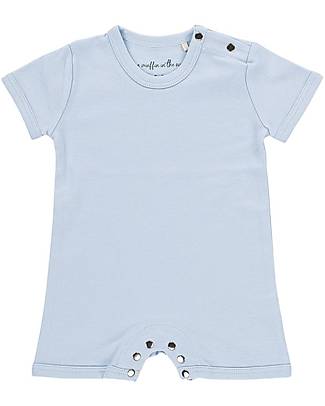 A Muffin in the Oven Tutina Maniche Corte Muffin - Blu - 100% Cotone Pima Tutine Corte