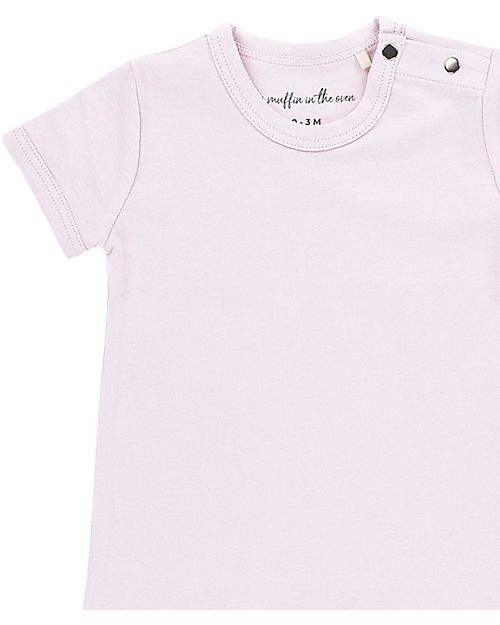 A Muffin in the Oven Tutina Maniche Corte Muffin - Rosa - 100% Cotone Pima Tutine Corte