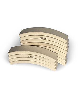 Abel Blocchi in Legno Mini Rewood - Set da 12 Pezzi - Colore Naturale Costruzioni in Legno