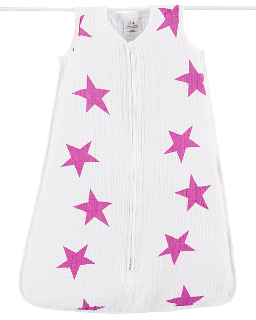 Aden & Anais Sacco Nanna Leggero Stelle Rosa - 1 TOG 100% Mussola di Cotone Sacchi Nanna