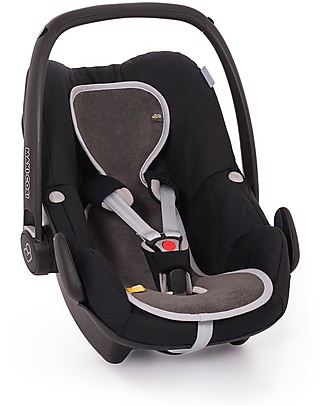 AeroMoov Air Layer Foderina Traspirante Universale per Seggiolino Auto Gruppo 0, Grigio Antracite - Cotone bio Accessori Seggiolini Auto
