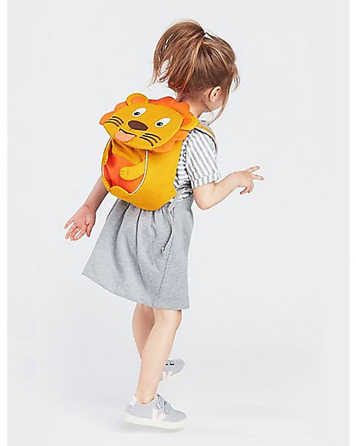 Affenzahn Zainetto 1-3 anni, Leone Lena Senape- Eco-friendly e Giocoso Zaini Asilo