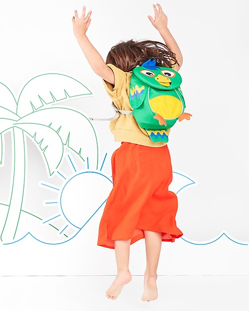 Affenzahn Zainetto 1-3 anni, Piet il Pappagallo - Eco-friendly e giocoso! Zaini Asilo