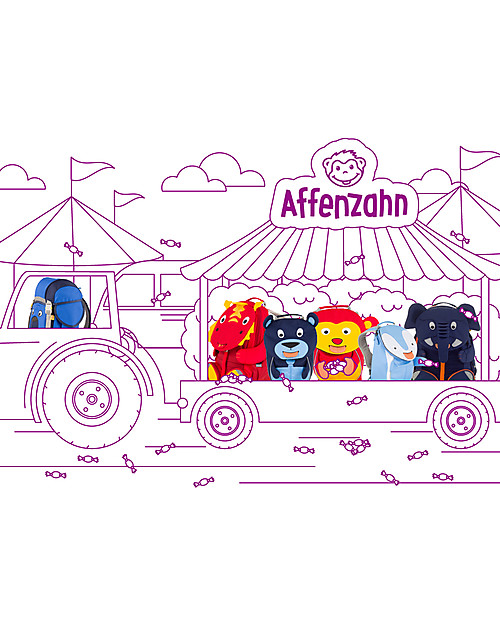Affenzahn Zainetto 3-5 anni, Zena Zebra - Ideale per l'asilo e Eco-Friendly! Zaini Asilo