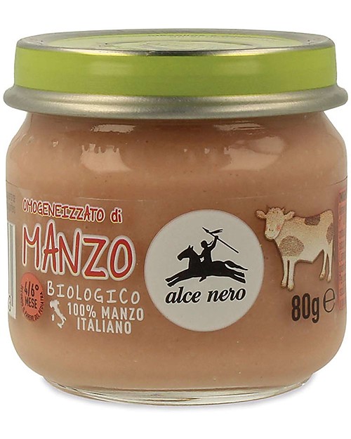 Alce Nero Omogeneizzato di Manzo Biologico - 100% carne italiana Omogeneizzati