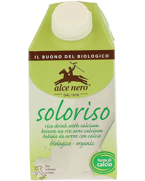 Alce Nero SoloRiso con Calcio 500 ml - Bevanda Vegetale di Riso Biologica Succhi Bio