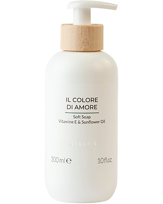 Alisèa Parma Il Colore di Amore - Detergente Delicato in Crema - Vitamina E & Olio di Girasole - da agricoltura Biologica Italiana Shampoo e Prodotti per il Bagnetto