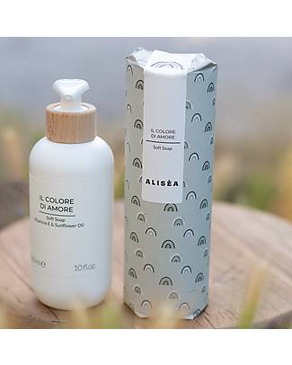 Alisèa Parma Il Colore di Amore - Detergente Delicato in Crema - Vitamina E & Olio di Girasole - da agricoltura Biologica Italiana Shampoo e Prodotti per il Bagnetto