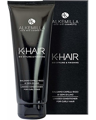 Alkemilla Bio Balsamo Capelli Ricci ai Semi di Lino, K-Hair - 200 ml Cura dei Capelli
