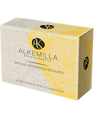 Alkemilla Bio Sapone Delicato al Profumo di Pesca e Albicocca - 100 gr Detergenza
