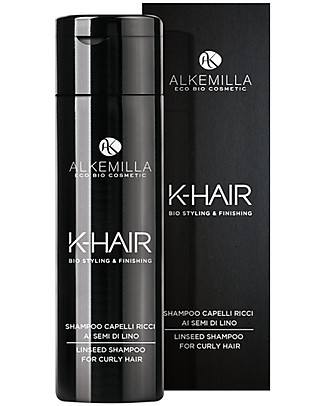 Alkemilla Bio Shampoo Capelli Ricci ai Semi di Lino, K-Hair - 250 ml Bagno Doccia Shampoo
