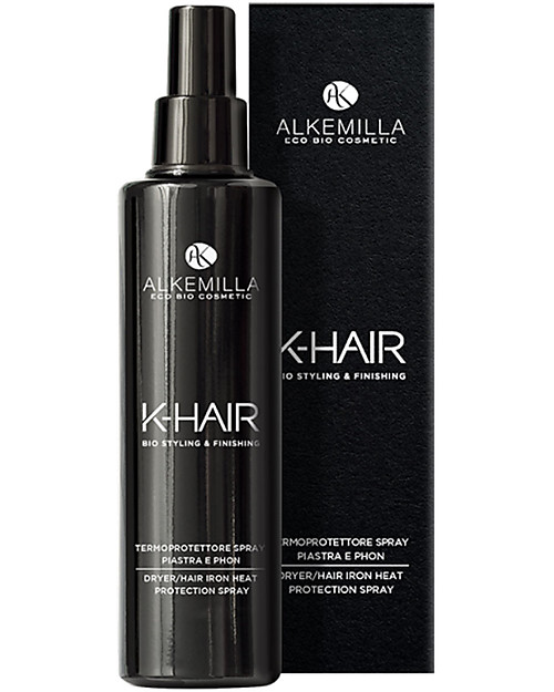 Alkemilla Bio Termoprotettore Spray Piastra e Phon, K-Hair - 100 ml Cura dei Capelli