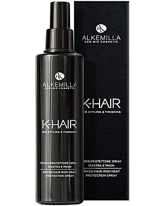 Alkemilla Bio Termoprotettore Spray Piastra e Phon, K-Hair - 100 ml Cura dei Capelli