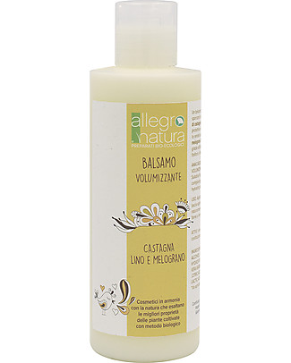 Allegro Natura Balsamo Bio Volumizzante, 200 ml - Per tutti i tipi di Capelli Bagno Doccia Shampoo