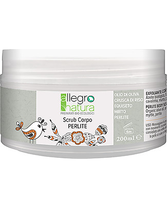 Allegro Natura Bio Scrub Corpo Perlite, 200 ml - Esfoliante e Idratante Detergenza