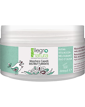 Allegro Natura Maschera Ristrutturante per Capelli, 200 ml - Cura e Nutre Cura dei Capelli