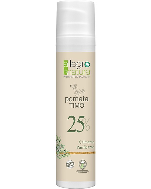 Allegro Natura Pomata Timo Bio, 100 ml - Per raffreddori e cambi di stagione Creme e Olii