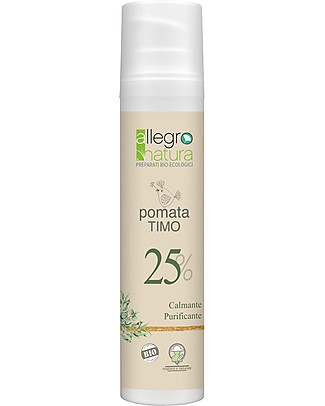 Allegro Natura Pomata Timo Bio, 100 ml - Per raffreddori e cambi di stagione Creme e Olii