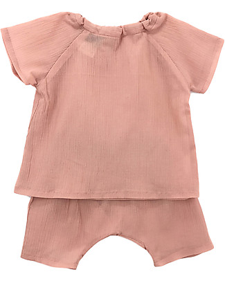 ANG Studio Completo Neri Maglia + Pantalone Rosa - 100% Cotone Completi