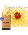 Apepak Involucri In Cera D'Api Per Alimenti - Set da 2 Pezzi - Medio Contenitori per Alimenti