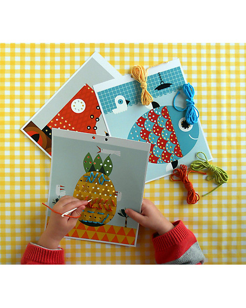 aPunt Barcelona Kit Ricamo - 3 Cartelle da Ricamare per Imparare Divertendosi! Kit Fai Da Te