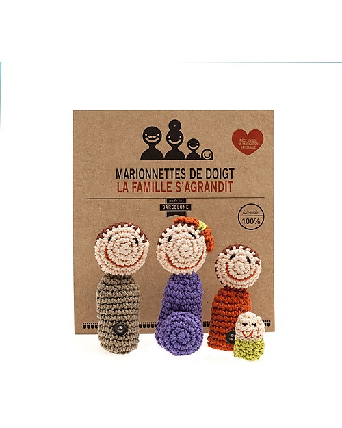 aPunt Barcelona Marionette Famiglia da Dito - Diverte e Spiega l'allargamento della Famiglia! Pupazzi