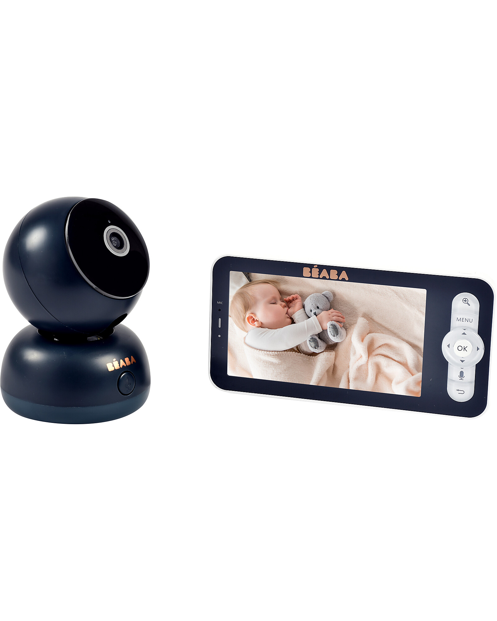 Béaba Video Baby Monitor Zen Premium - Video Camera Auto Rotante a 360° -  Disponibile su Telefono Cellulare unisex (bambini)