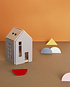 Babai Toys Casetta Bambole in Legno da Costruire con Magneti - Grigio - Taglia Media - Divertente e Bella da Vedere Case delle Bambole
