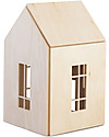 Babai Toys Casetta Bambole in Legno da Costruire con Magneti - Naturale - Taglia Large - Divertente e Bella da Vedere Case delle Bambole