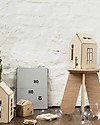 Babai Toys Casetta Bambole in Legno da Costruire con Magneti - Naturale - Taglia Large - Divertente e Bella da Vedere Case delle Bambole