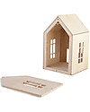 Babai Toys Casetta Bambole in Legno da Costruire con Magneti - Naturale - Taglia Large - Divertente e Bella da Vedere Case delle Bambole