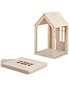 Babai Toys Casetta Bambole in Legno da Costruire con Magneti - Naturale - Taglia Large - Divertente e Bella da Vedere Case delle Bambole