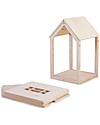 Babai Toys Casetta Bambole in Legno da Costruire con Magneti - Naturale - Taglia Large - Divertente e Bella da Vedere Case delle Bambole