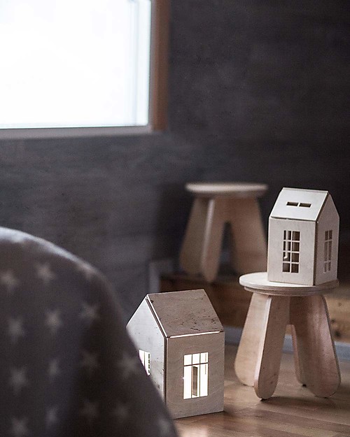 Babai Toys Casetta Bambole in Legno da Costruire con Magneti - Naturale - Taglia Large - Divertente e Bella da Vedere Case delle Bambole