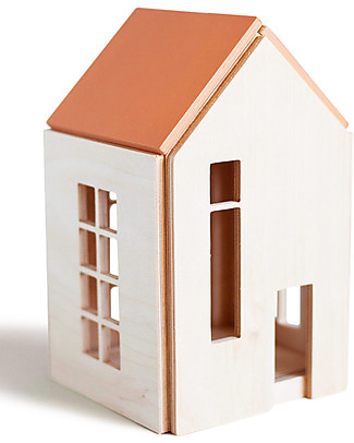 Babai Toys Casetta Bambole in Legno da Costruire con Magneti - Terra - Taglia Media - Divertente e Bella da Vedere Incastri In Legno
