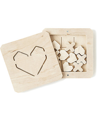Babai Toys Gioco del Filetto in Legno - Love is… - per Tutta la Famiglia Giochi Di Una Volta