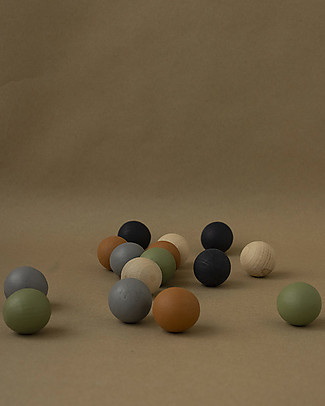 Babai Toys Gioco delle Bocce in Legno - Petanque - per Tutta la Famiglia Giochi da Viaggio_