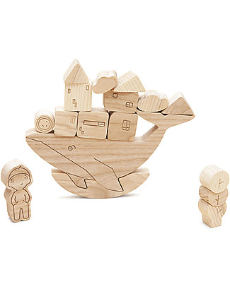 Babai Toys Gioco di Equilibrio in Legno - Storie dal Mare - da 3 Anni - per Tutta la Famiglia Incastri In Legno