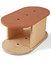 Babai Toys Sgabello Antiscivolo in Legno Montessori - Terra - Stimola l'Autonomia e la Fantasia del tuo Bambino Sgabelli